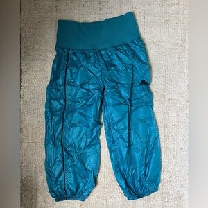 Nike Teal Blue Athletic Cropped track Pants SZ M